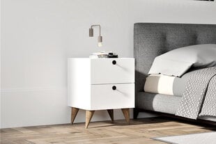 Naktinis staliukas Asir Kada, baltas kaina ir informacija | Spintelės prie lovos | pigu.lt