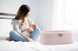 Lopšys kūdikiui Hier Bebek, Pink/Gold, 90x70x58 cm kaina ir informacija | Maniežai vaikams | pigu.lt