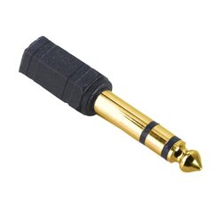 Hama Audio Adapter, 6.3 mm - 3.5 mm, gold-plated - Audio Adapter kaina ir informacija | Kabeliai ir laidai | pigu.lt