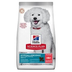 Hill&#39;s Science Plan Hypoallergenic Adult Small &amp; Mini для взрослых собак мелких пород с лососем, 1,5 кг цена и информация | Сухой корм для собак | pigu.lt