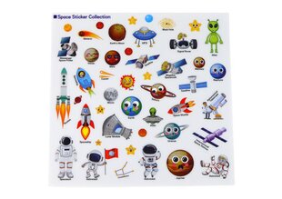 Edukacinių lipdukų rinkinys Space, Learning English Book, Lean Toys kaina ir informacija | Lavinamieji žaislai | pigu.lt