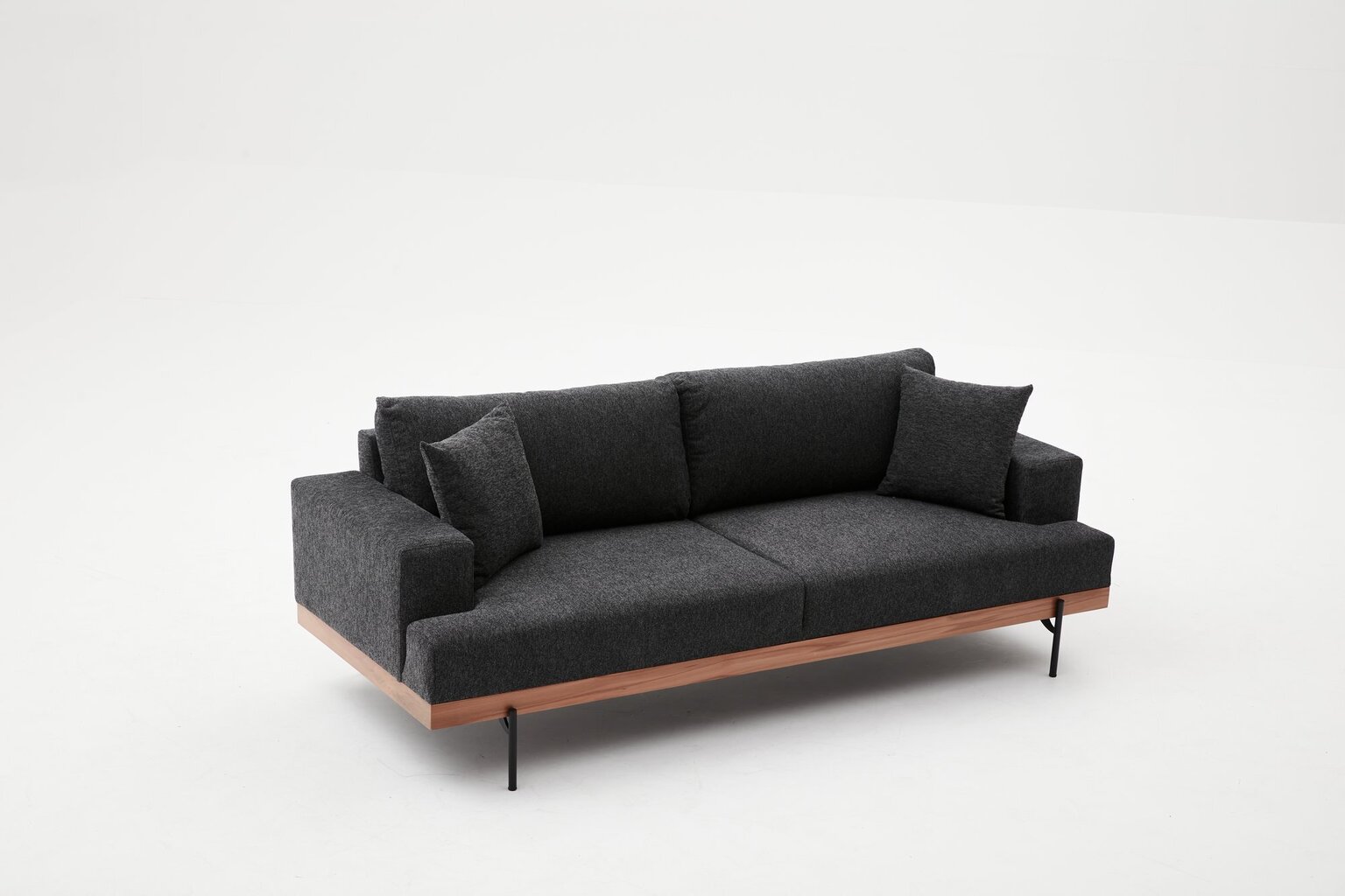 Trivietė sofa Asir Liva, pilka цена и информация | Sofos | pigu.lt