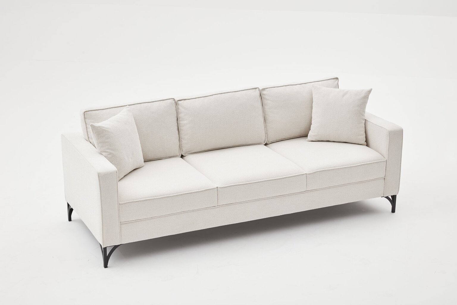 Trivietė sofa Atelier Del Sofa Berlin, smėlio spalvos kaina ir informacija | Sofos | pigu.lt