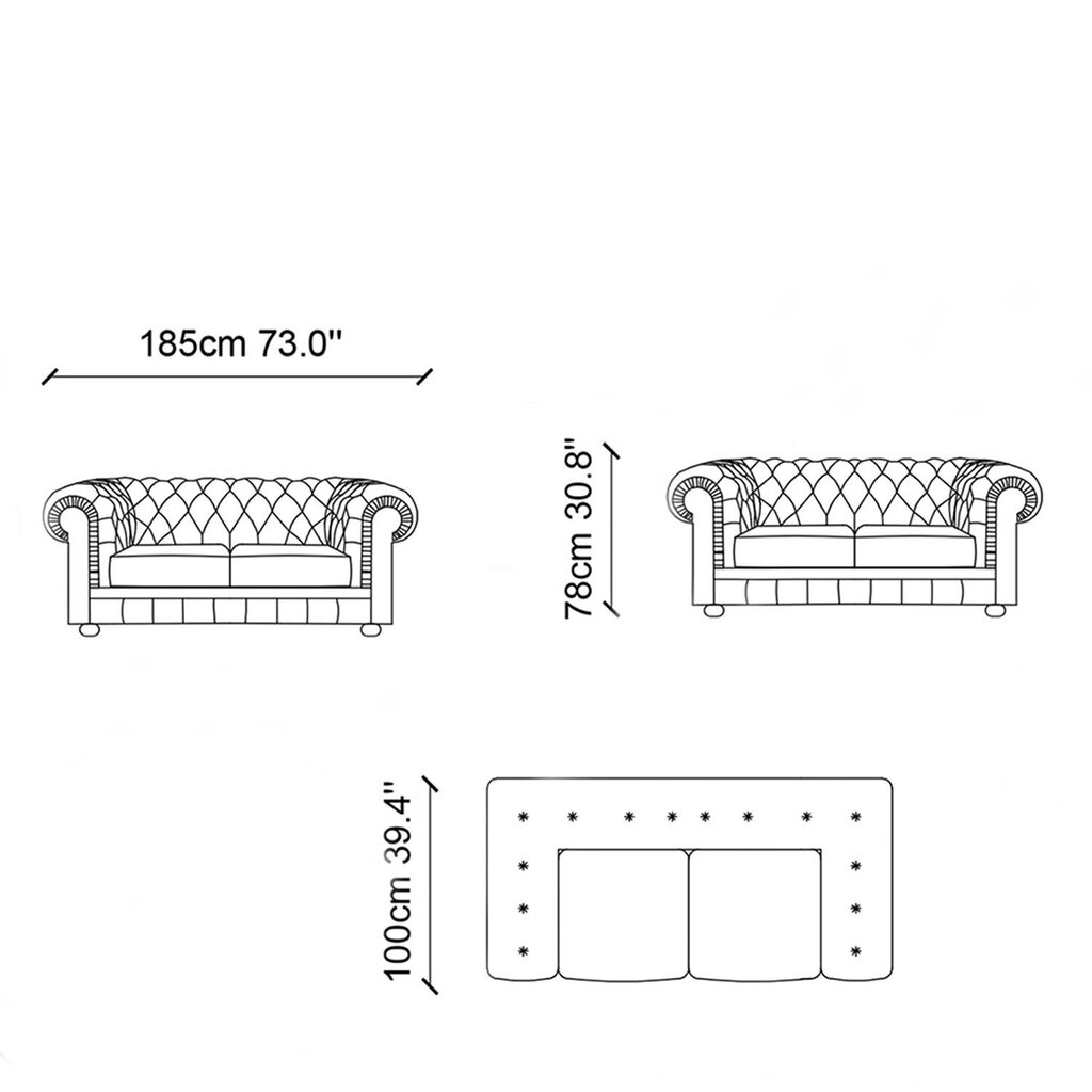 Dvivietė sofa Asir Cupon, žalia kaina ir informacija | Sofos | pigu.lt