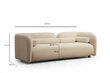 Sofa Asir Victoria Cream Bouclette, smėlio spalvos kaina ir informacija | Sofos | pigu.lt