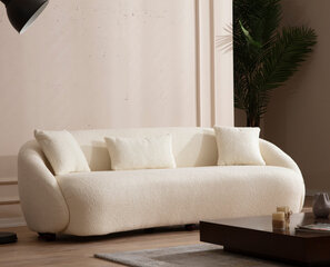 Trivietė sofa Asir Napoli Cream Bouclette, smėlio spalvos цена и информация | Диваны | pigu.lt