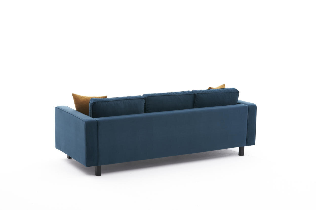 Trivietė sofa Asir Kale Velvet, žalia цена и информация | Sofos | pigu.lt