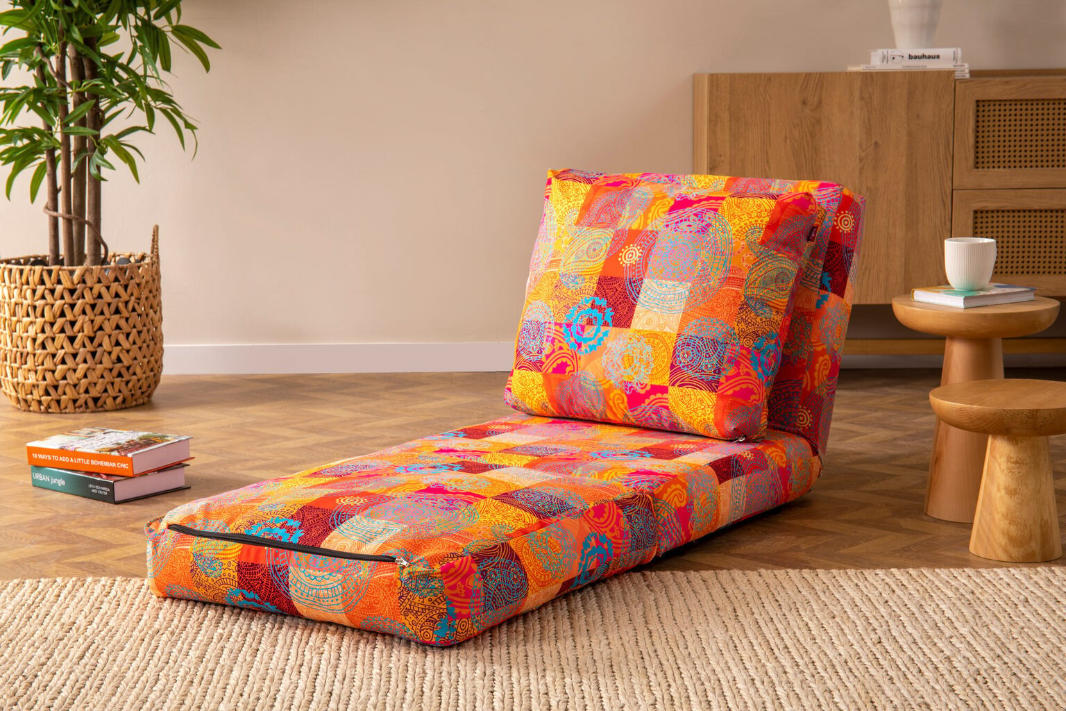 Fotelis-lova Asir Taida 1, oranžinis цена и информация | Svetainės foteliai | pigu.lt