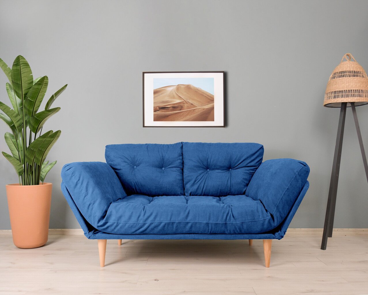 Sofa-lova Asir Nina Daybed, mėlyna kaina ir informacija | Sofos | pigu.lt