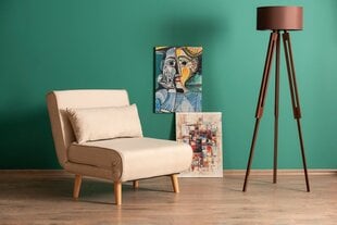 Fotelis Folde Single, smėlio spalvos kaina ir informacija | Svetainės foteliai | pigu.lt