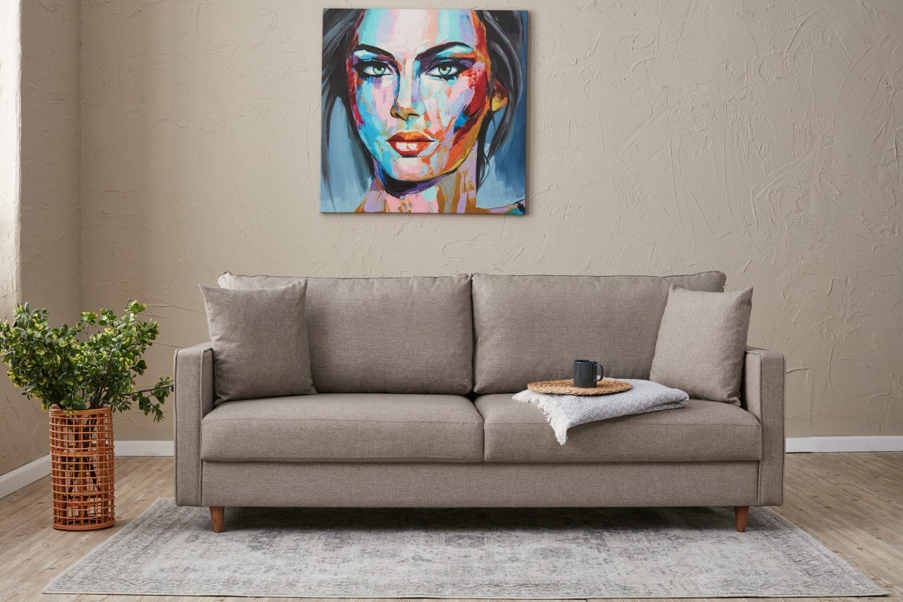Trivietė sofa Atelier Del Sofa Eva, smėlio spalvos цена и информация | Sofos | pigu.lt