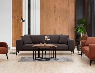 Trivietė sofa Asir Kenzo 3, pilka цена и информация | Диваны | pigu.lt