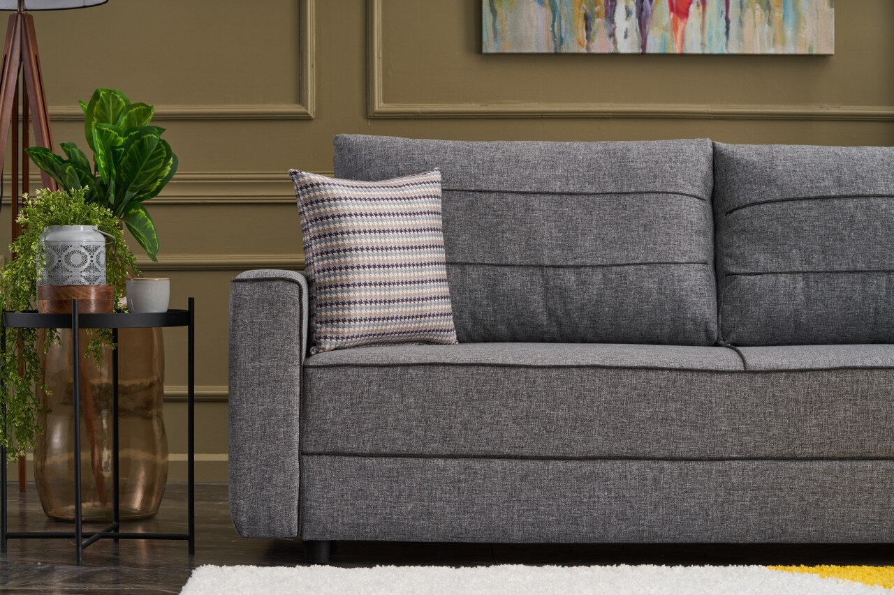 Sofa-lova Asir Ece, pilka kaina ir informacija | Sofos | pigu.lt