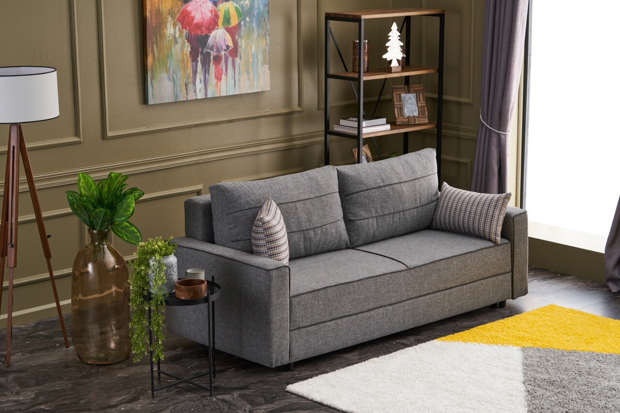 Sofa-lova Asir Ece, pilka kaina ir informacija | Sofos | pigu.lt