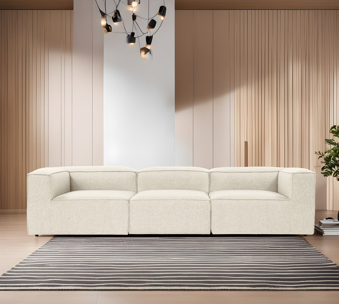 Trivietė sofa Atelier Del Sofa Fora, smėlio spalvos kaina ir informacija | Sofos | pigu.lt