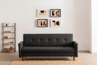 3 vietų sofa-lova Hiko - Dark Grey kaina ir informacija | Sofos | pigu.lt