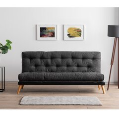 3 vietų sofa-lova Saki - Dark Grey kaina ir informacija | Sofos | pigu.lt