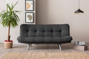 3 vietų sofa-lova Misa Small Sofabed - Dark Grey kaina ir informacija | Sofos | pigu.lt