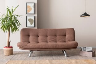 3 vietų sofa-lova Misa Small Sofabed - Light Brown kaina ir informacija | Sofos | pigu.lt