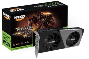 Inno3D GeForce RTX 4070 Ti Super Twin X2 (N407TS2-166X-186156N) цена и информация | Видеокарты (GPU) | pigu.lt