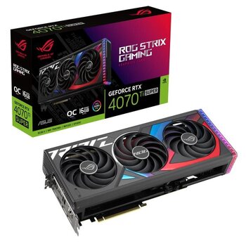 Asus ROG Strix GeForce RTX 4070 Ti SUPER OC Edition (ROGSTRIXRTX4070TIS-O16GAM) цена и информация | Видеокарты (GPU) | pigu.lt