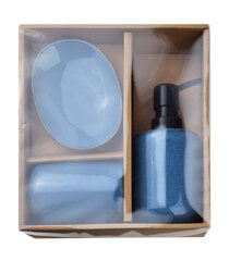 Sansa Nature vonios aksesuarų rinkinys - mėlynas цена и информация | Набор акскссуаров для ванной | pigu.lt