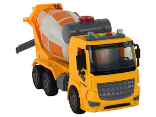 Žaislinis betono sunkvežimis su garso ir šviesos efektais, oranžinis kaina ir informacija | Žaislai berniukams | pigu.lt