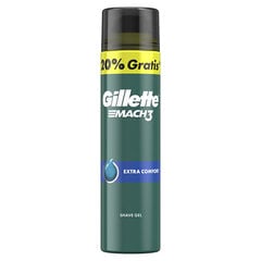 Skutimosi gelis Gillette Mach3 Extra Comfort, 240 ml kaina ir informacija | Skutimosi priemonės ir kosmetika | pigu.lt