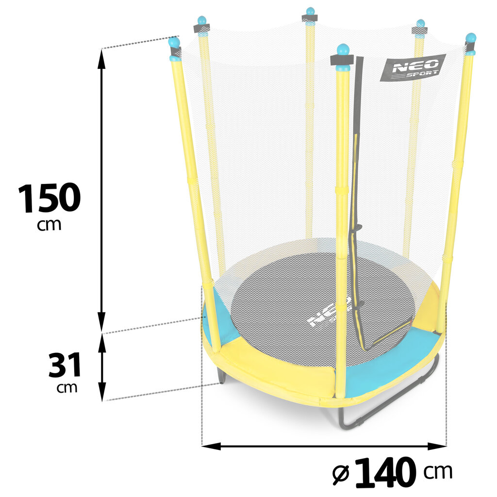 Batutas vaikams Neo Sport, 140 cm kaina ir informacija | Batutai | pigu.lt