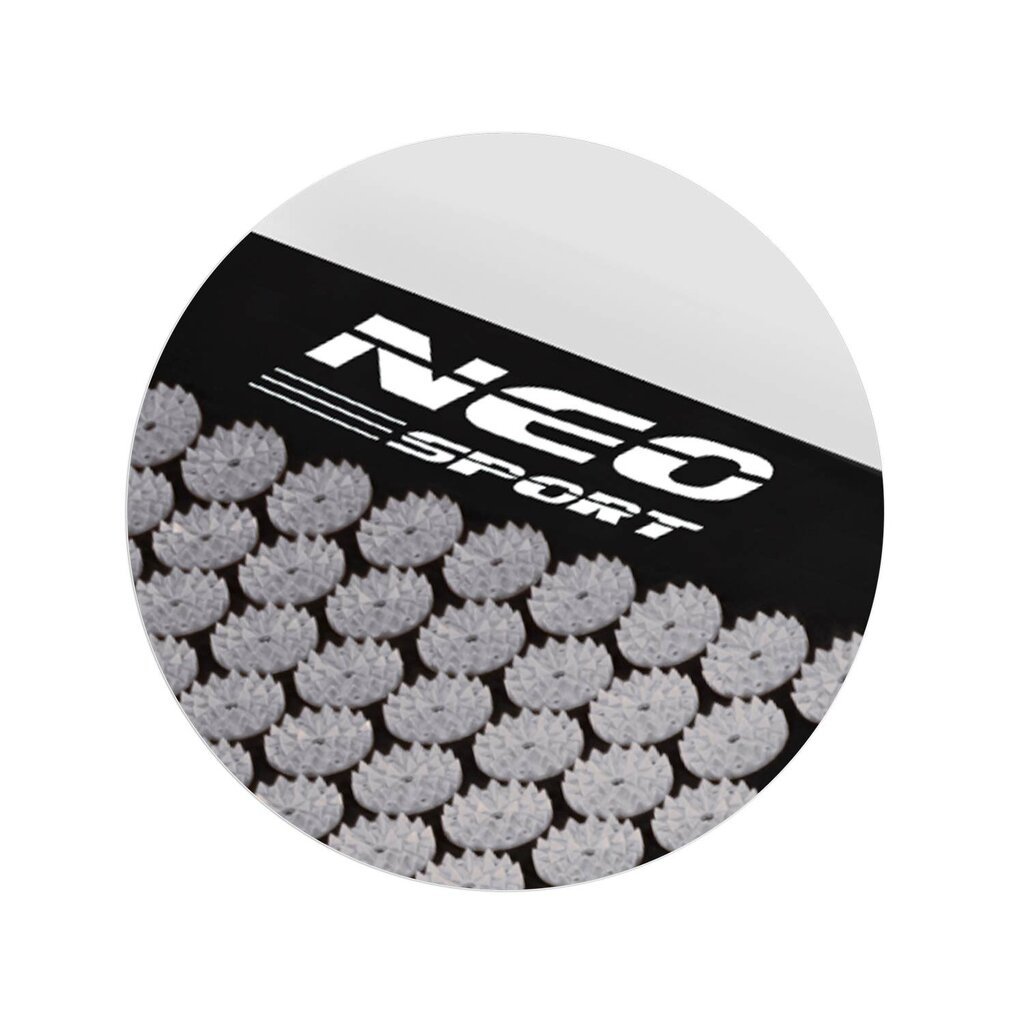 Masažinis akupresūrinis kilimėlis Neo Sport, 42x25,5x14,5cm, juodas kaina ir informacija | Kilimėliai sportui | pigu.lt