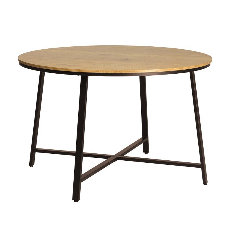 Valgomojo stalas SANCIA D120xH76cm, ąžuolinis/rudas цена и информация | Virtuvės ir valgomojo stalai, staliukai | pigu.lt