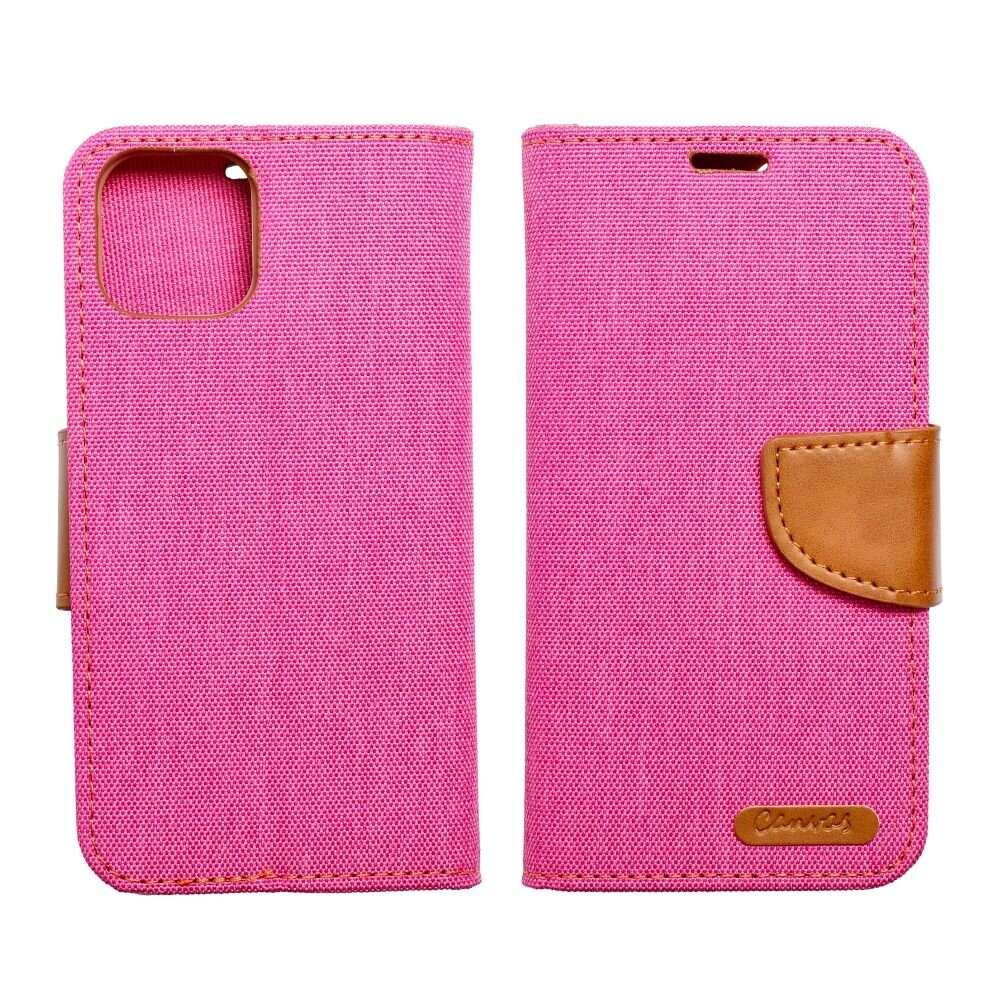 CANVAS Book case for XIAOMI Redmi NOTE 13 4G pink kaina ir informacija | Kalendoriai, darbo knygos | pigu.lt