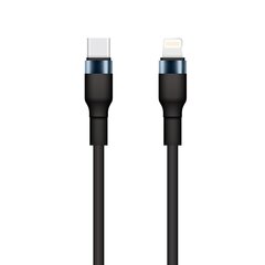 Setty USB-C - Lightning cable 1m 3A KSC-L-131 black цена и информация | Кабели для телефонов | pigu.lt