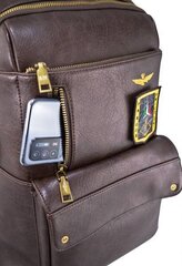 Kuprinė Aeronautica Militare, ruda цена и информация | Рюкзаки и сумки | pigu.lt
