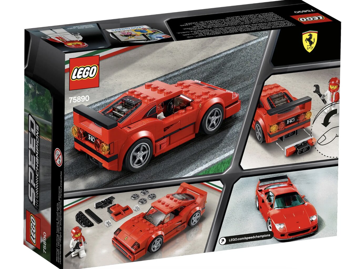 75890 LEGO® Speed Champions Ferrari F40 Competizione kaina ir informacija | Konstruktoriai ir kaladėlės | pigu.lt