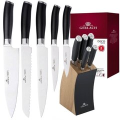 Набор ножей в блоке Gerlach Deco Black, 5 шт. цена и информация | Ножи и аксессуары для них | pigu.lt