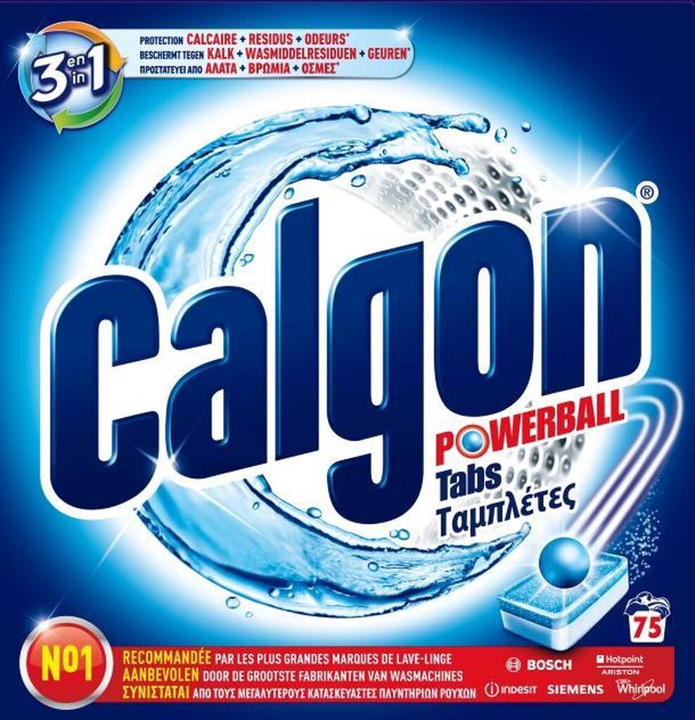 Calgon vandens minkštinimo tabletės Tabs 3in1, 75 vnt цена и информация | Skalbimo priemonės | pigu.lt