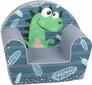Vaikiškas fotelis Delsit Dinozauras, mėlyna/žalia kaina ir informacija | Vaikiški sėdmaišiai, foteliai, pufai | pigu.lt