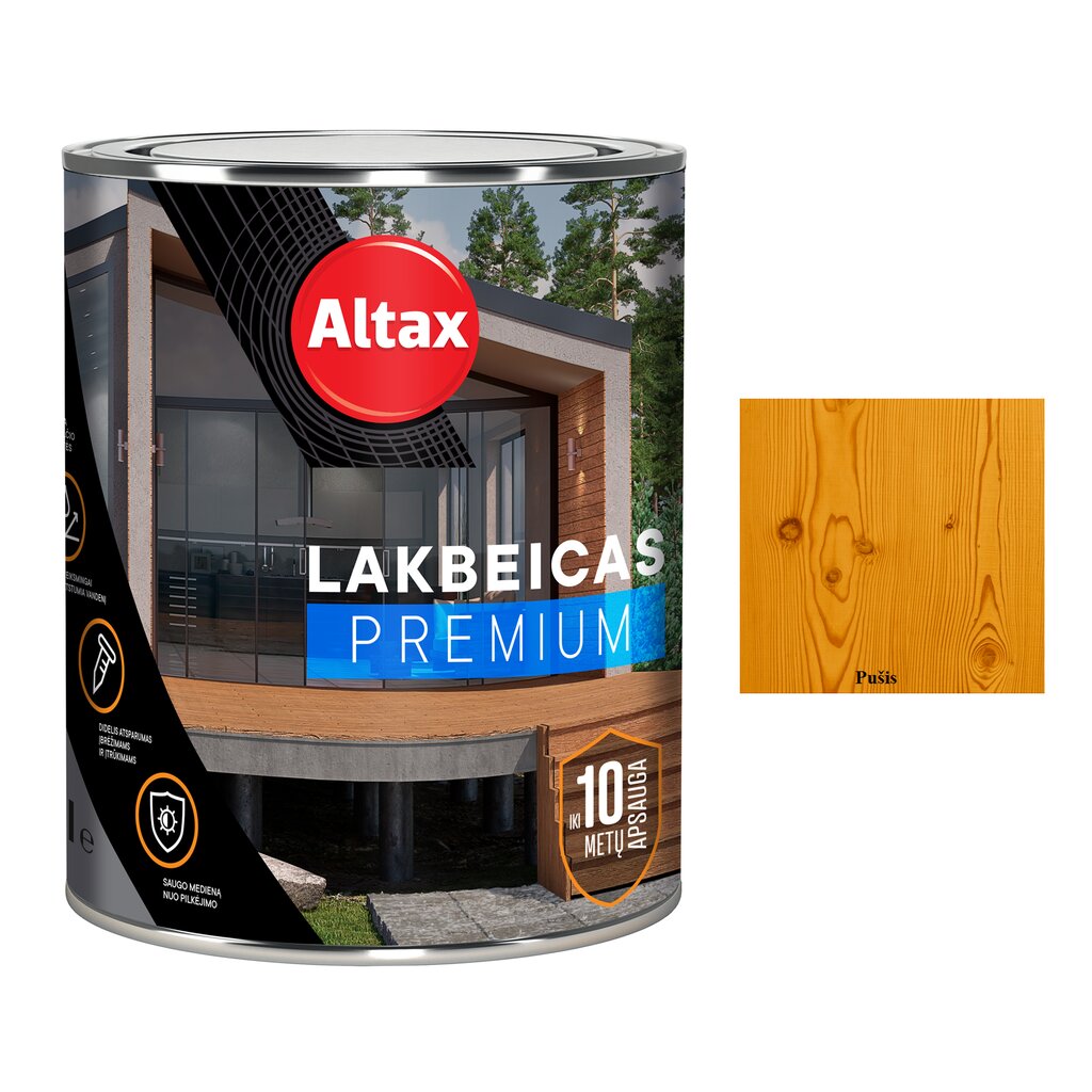 Lakbeicas medienos apdailai Altax, pušis, 0,75L kaina ir informacija | Lakai, skiedikliai | pigu.lt