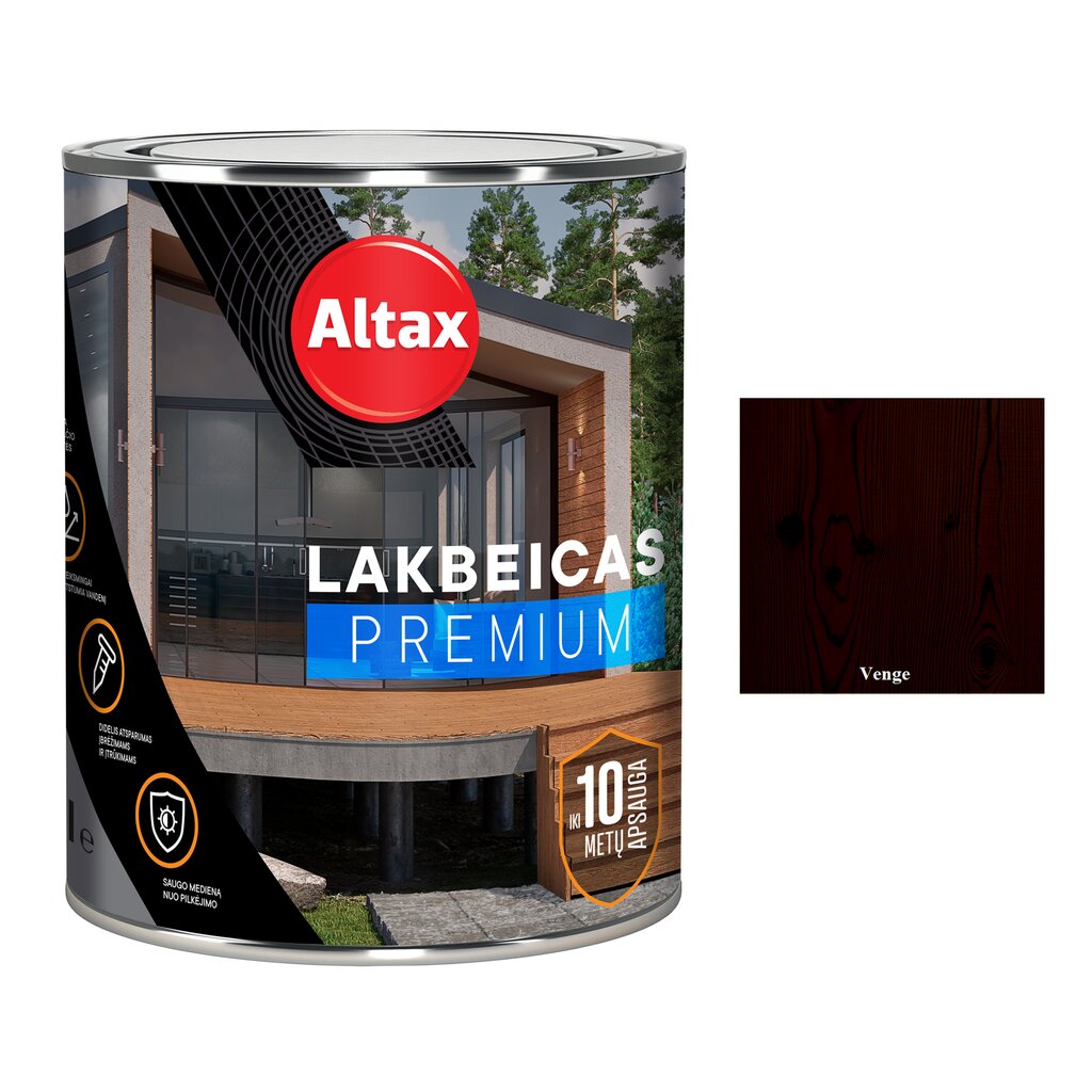 Lakbeicas medienos apdailai Altax, venge, 0,75L kaina ir informacija | Lakai, skiedikliai | pigu.lt