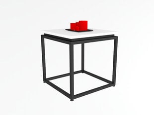 Kavos staliukas Asir, 45x45,5x45 cm, juodas/baltas kaina ir informacija | Kavos staliukai | pigu.lt