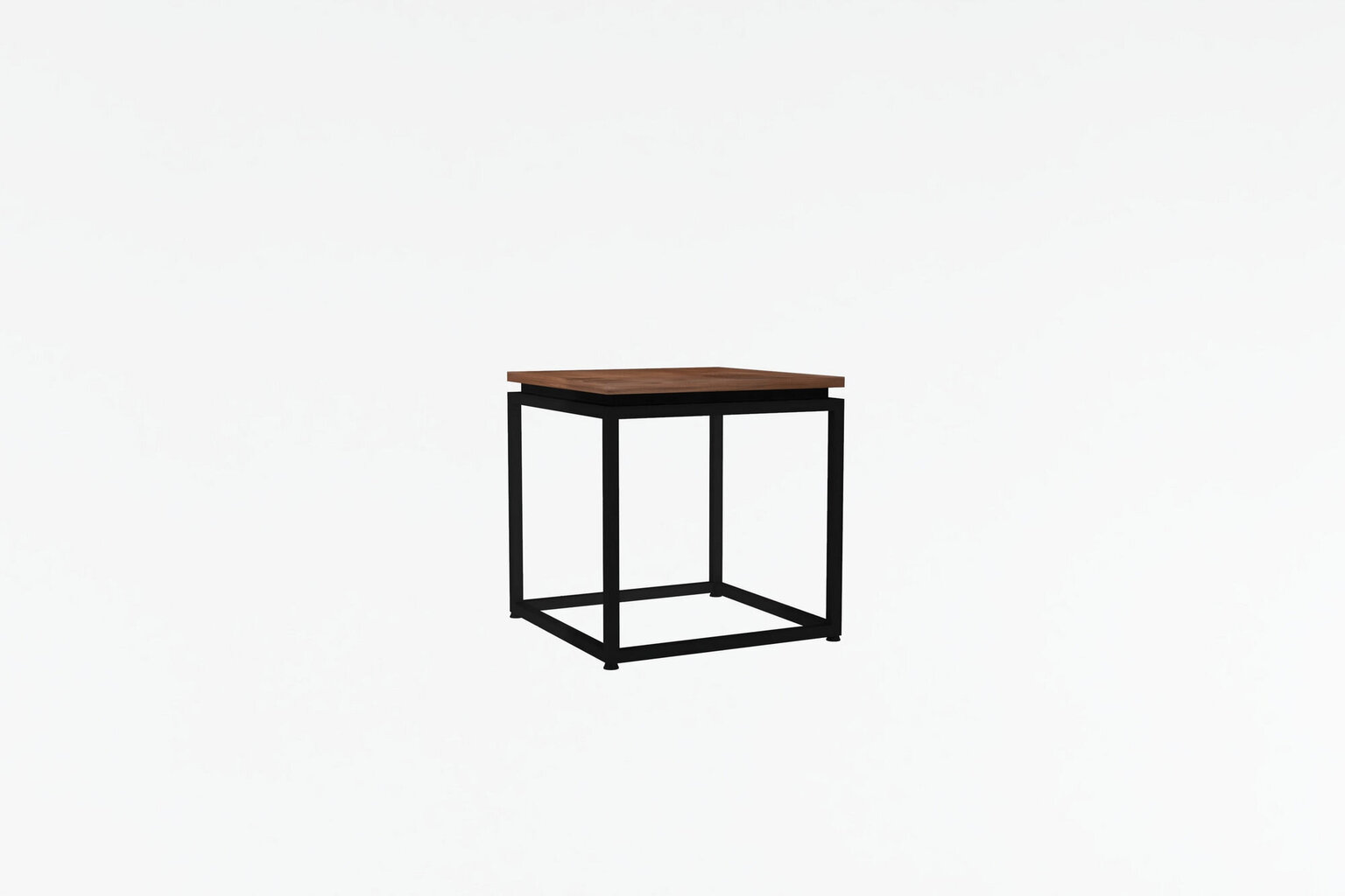 Kavos staliukas Asir, 45x45,5x45 cm, juodas/rudas kaina ir informacija | Kavos staliukai | pigu.lt