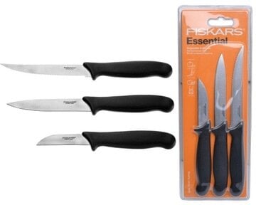 Fiskars peilių rinkinys dėžutėje Essential, 2 dalių kaina ir informacija | Peiliai ir jų priedai | pigu.lt