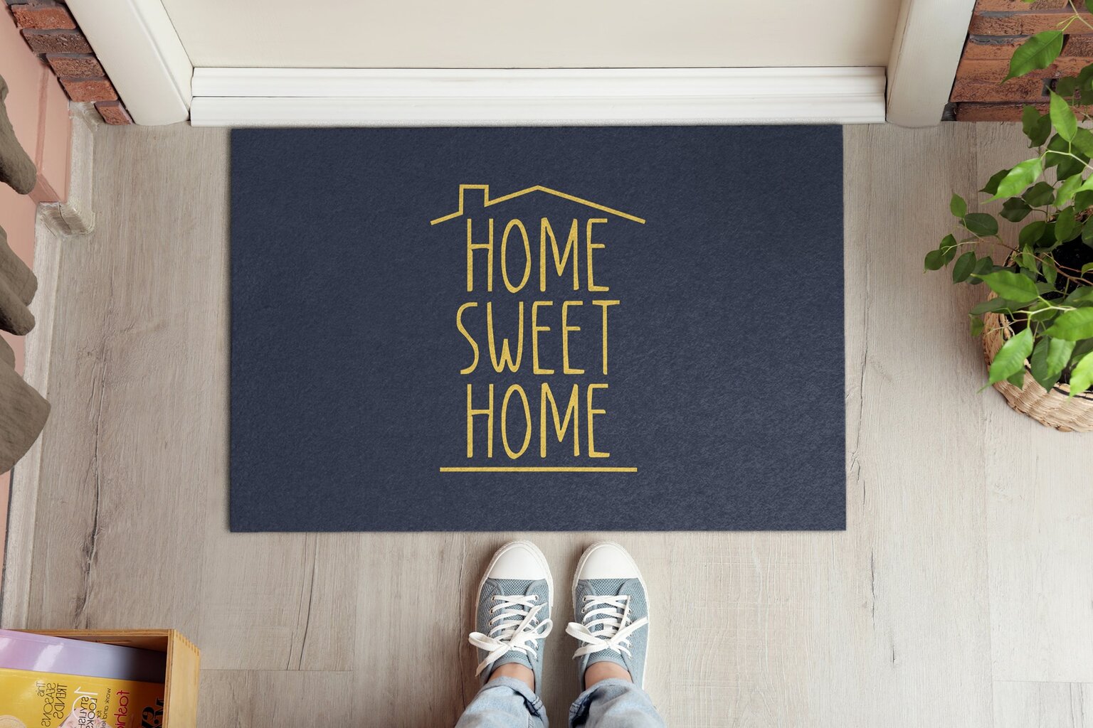 Durų kilimėlis Home Sweet Home 60x40 cm цена и информация | Durų kilimėliai | pigu.lt