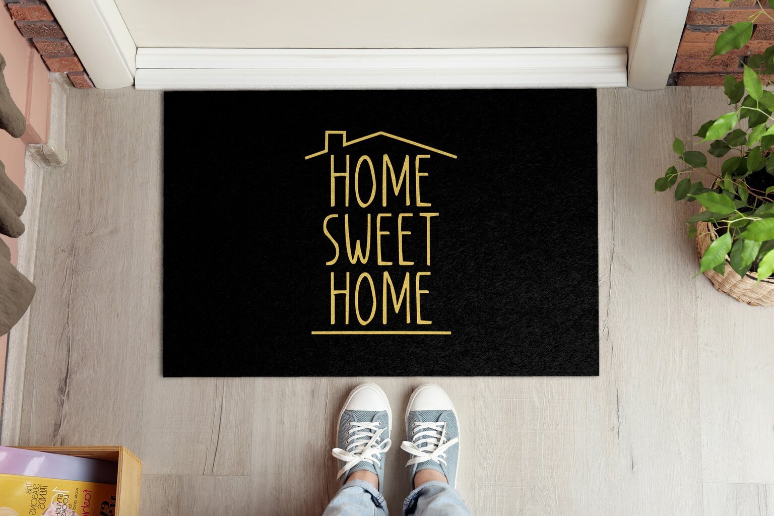 Durų kilimėlis Home Sweet Home 60x40 cm kaina ir informacija | Durų kilimėliai | pigu.lt