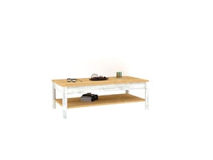 Kavos staliukas Asir, 100x35x60 cm, smėlio spalvos/baltas kaina ir informacija | Kavos staliukai | pigu.lt