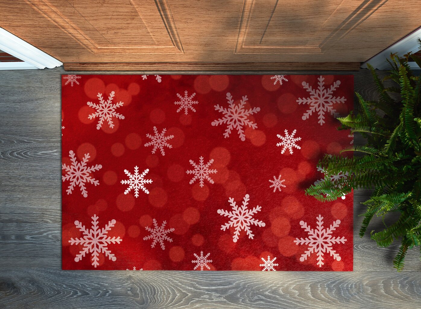 Durų kilimėlis Kalėdinės Žvaigždės 60x40 cm kaina ir informacija | Durų kilimėliai | pigu.lt