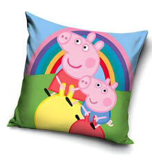 Pagalvės užvalkalas Peppa Pig Rainbow, 40x40 cm kaina ir informacija | Originalios pagalvės, užvalkalai | pigu.lt