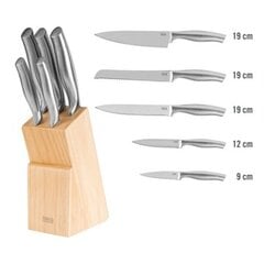 Набор ножей в блоке Teesa 1, 5 шт. цена и информация | Ножи и аксессуары для них | pigu.lt