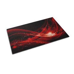 Durų kilimėlis Raudona Abstrakcija 90x60 cm цена и информация | Придверные коврики | pigu.lt